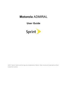 Motorola Admiral Sprint manual. Camera Instructions.